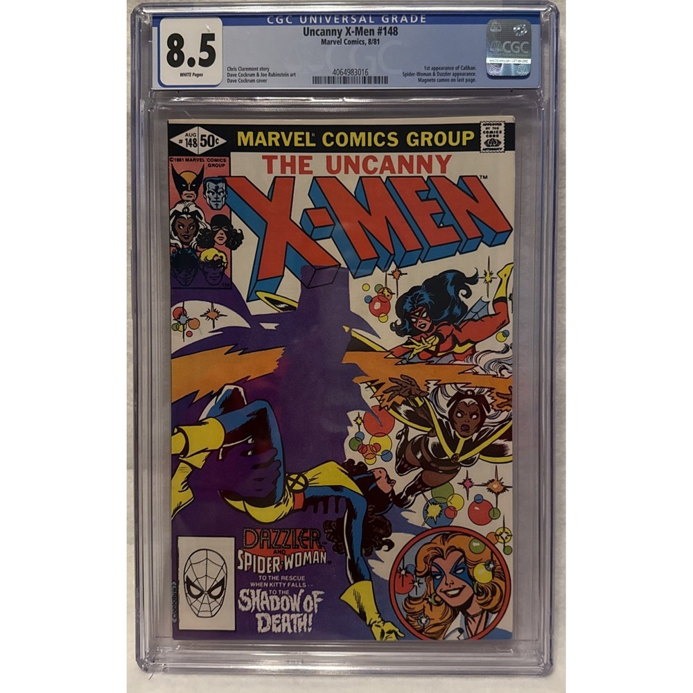 Uncanny X-Men #148 CGC 8.5 Marvel Comics 1981 1st Caliban Spider-Woman